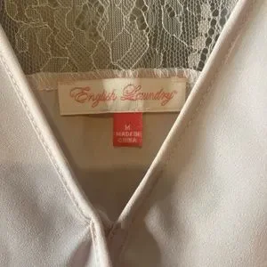 Blouse English Laundry Femme – Dentelle Rose, Sans Manches, Taille M, Neuve Avec étiquettes